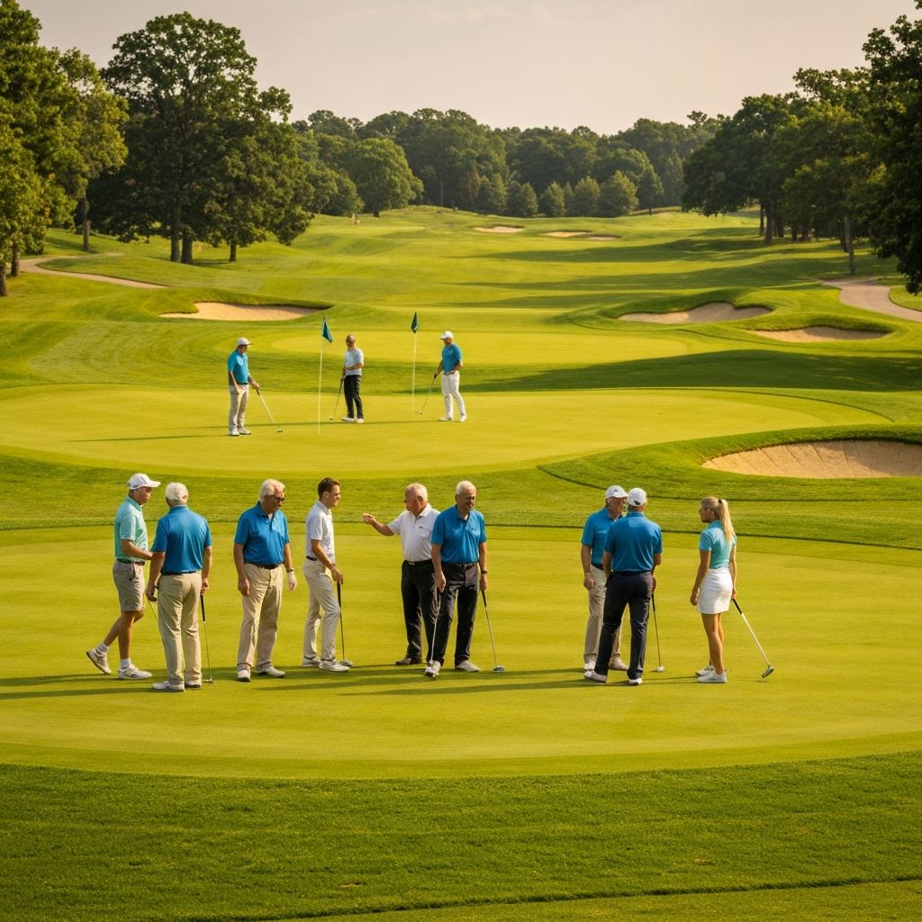 Charity golf tournament on a sunny day