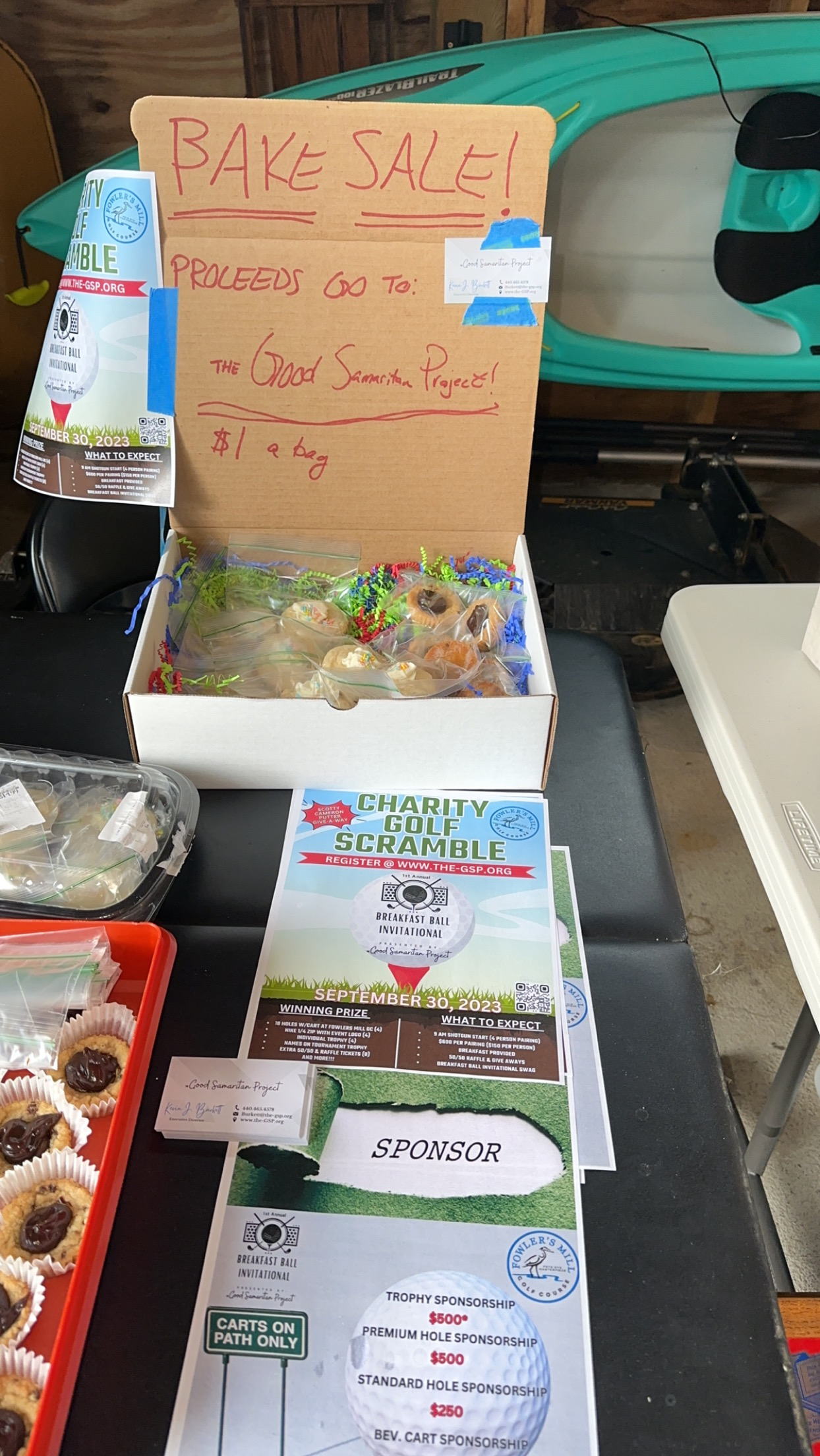 Bake sale benefiting The Good Samaritan Project
