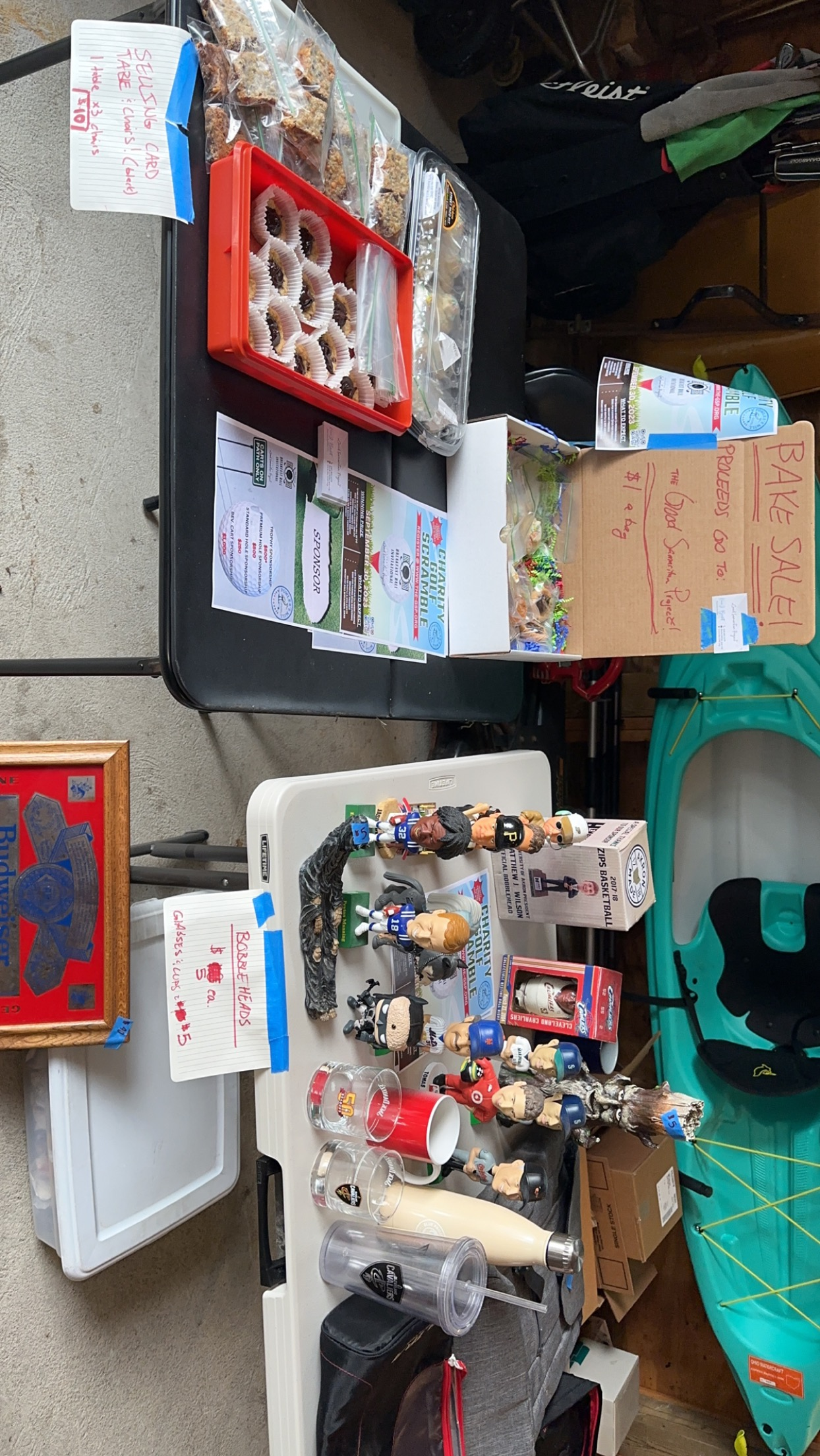 GSP charity bake sale fundraiser table