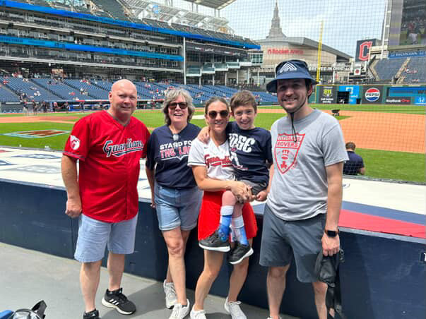 Family photo at Progressive Field
