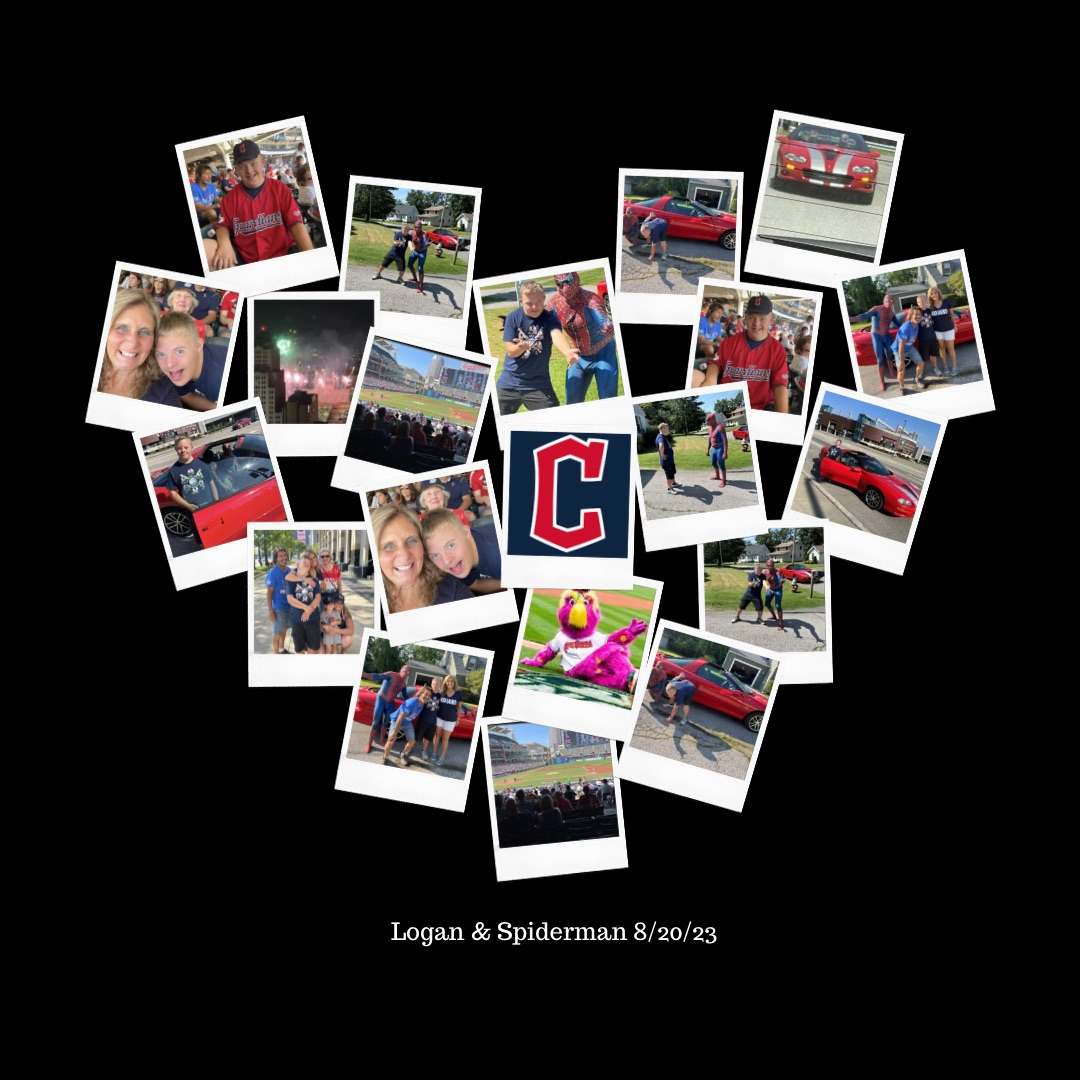 Logan & Spiderman game day photo collage